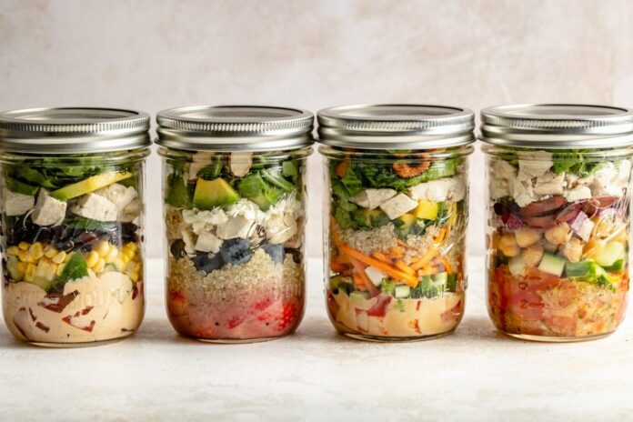 Mason jar salads - Meal Prepping - Stress-Free Mornings - Plant-Based Diet